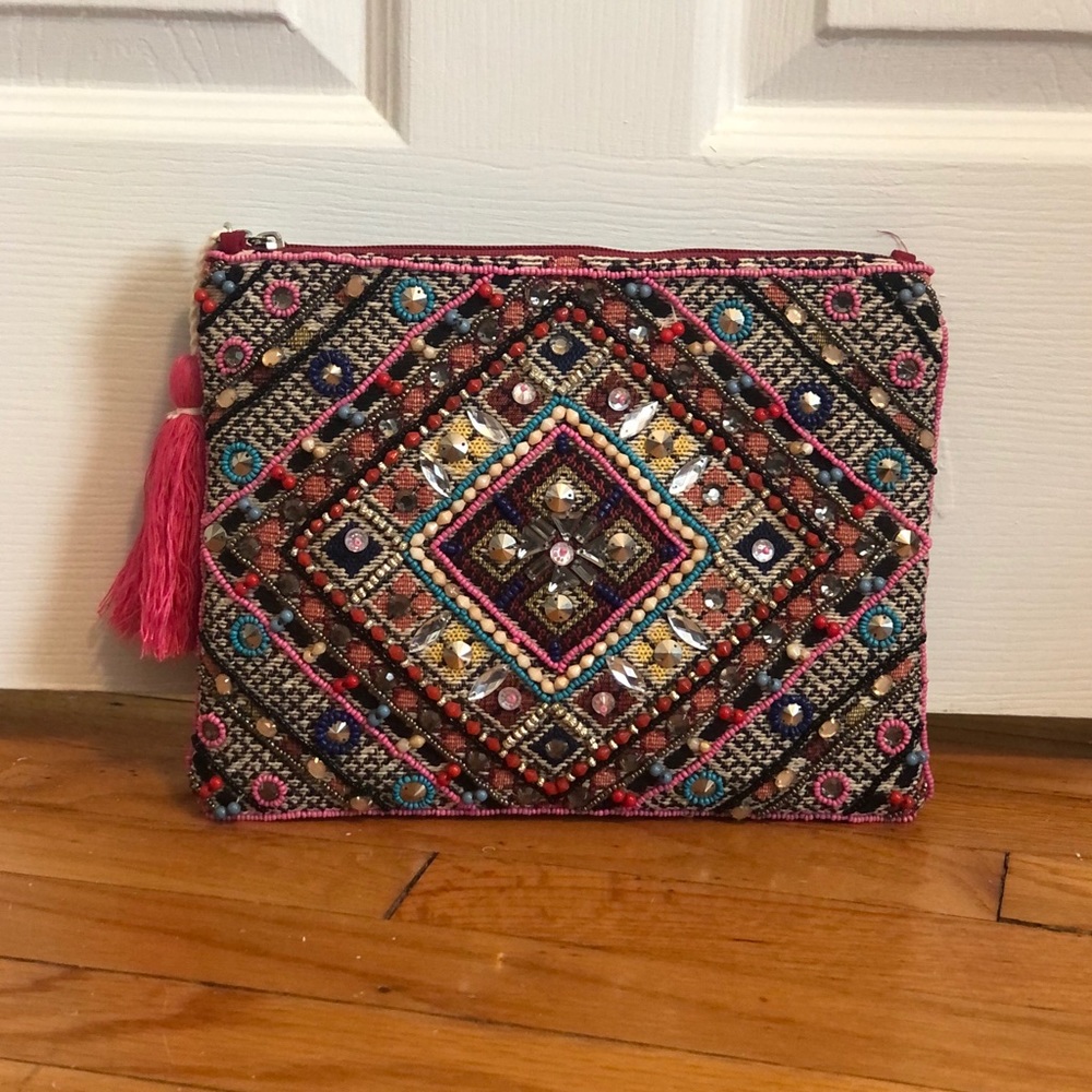 Colorful Beaded Clutch/Crossbody